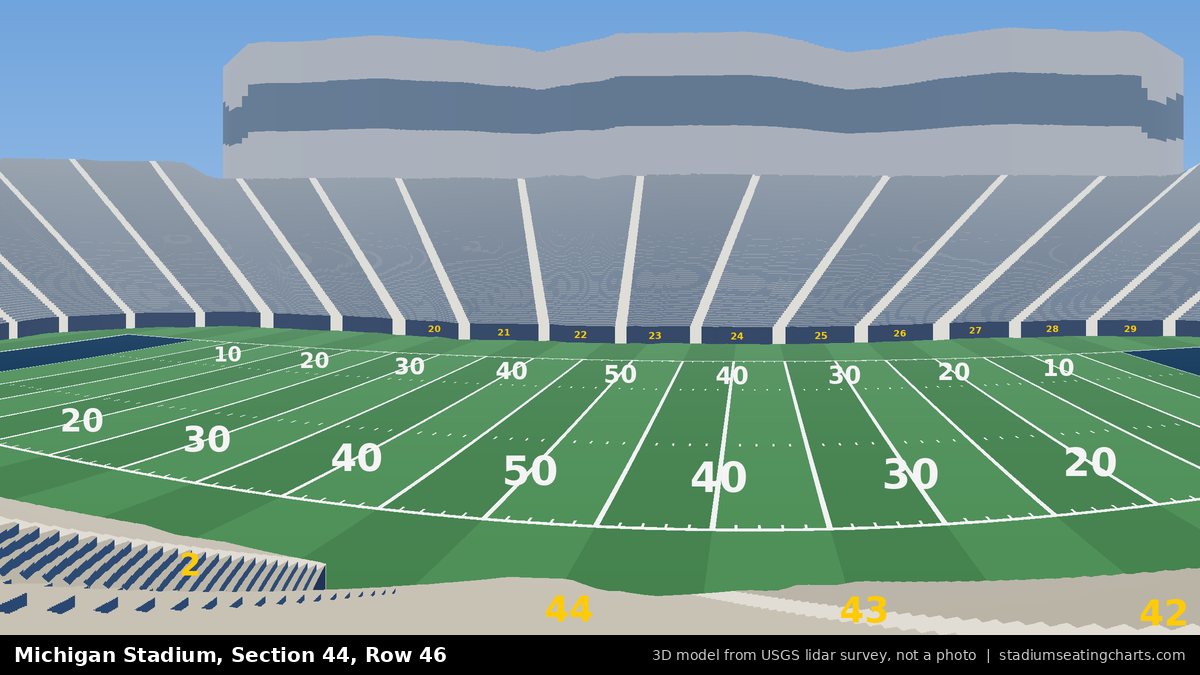 View from Michigan Stadium Section 44, Row 46