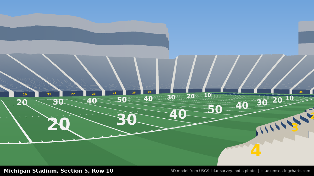 View from Michigan Stadium Section 5, Row 10