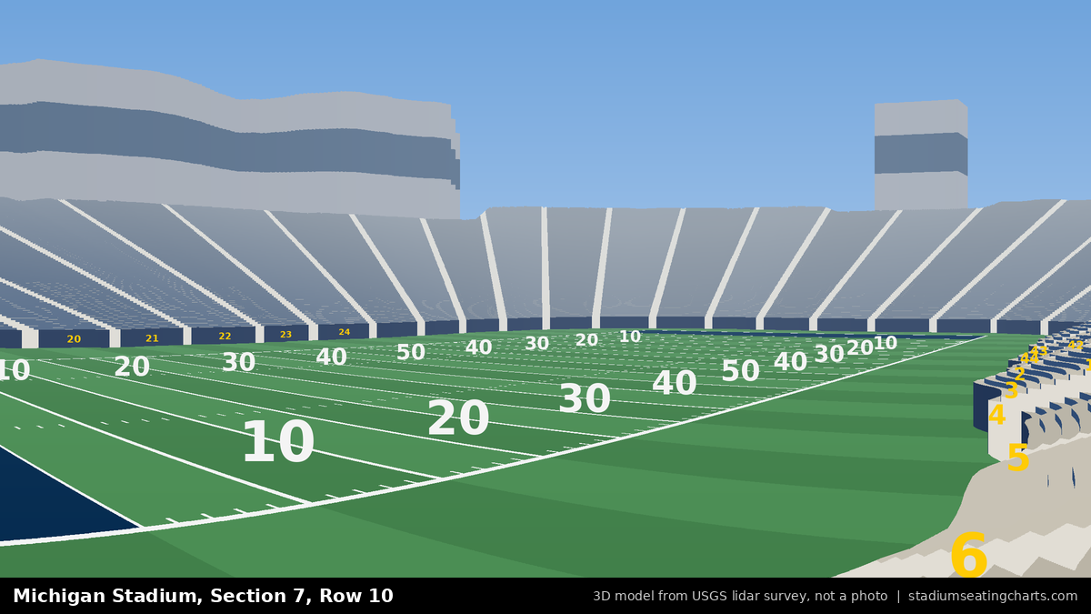 View from Michigan Stadium Section 7, Row 10