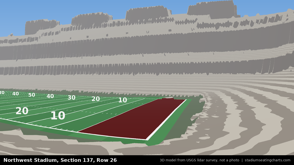 View from Northwest Stadium Section 137, Row 26, looking toward the field