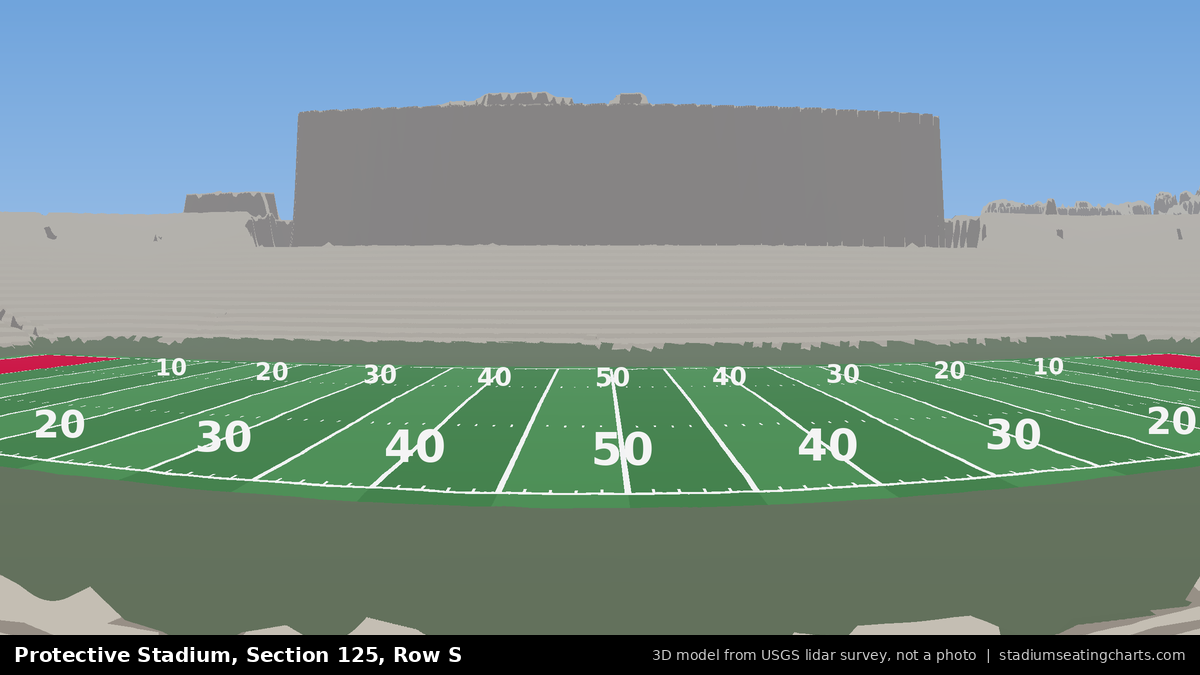 View from Protective Stadium Section 125, Row S, looking toward the field