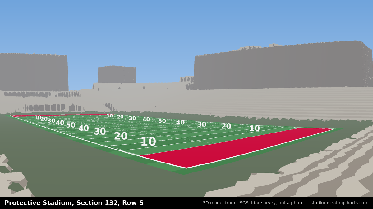 View from Protective Stadium Section 132, Row S, looking toward the field