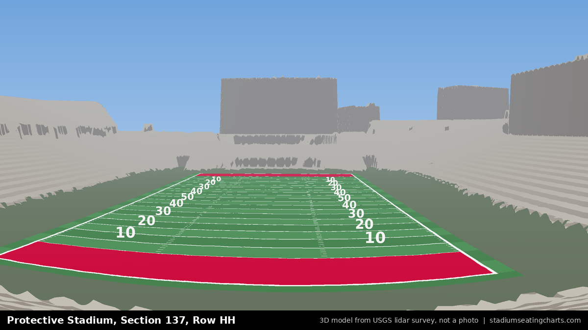 View from Protective Stadium Section 137, Row HH, looking toward the field