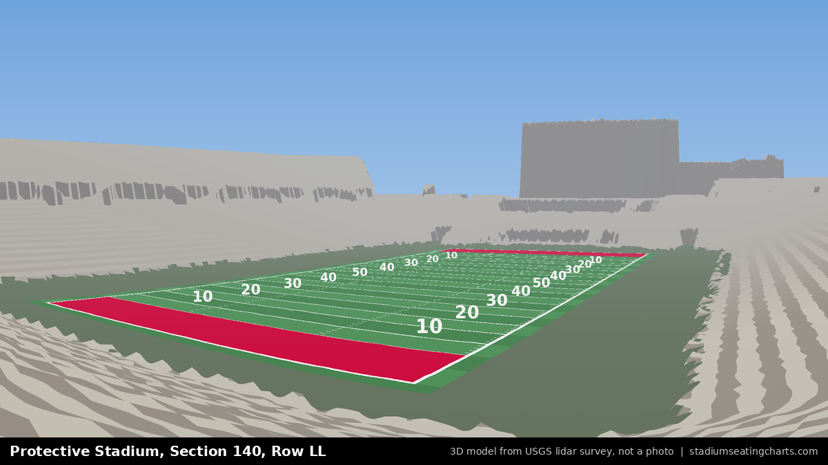 View from Protective Stadium Section 140, Row LL, looking toward the field