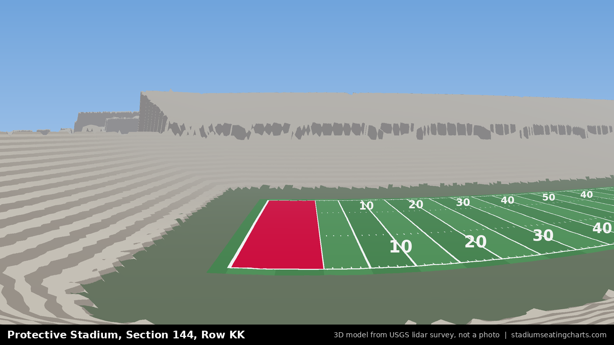 View from Protective Stadium Section 144, Row KK, looking toward the field