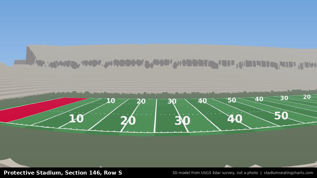View from Protective Stadium Section 146, Row S, looking toward the field