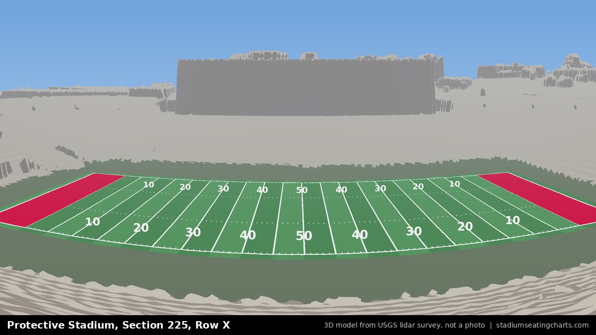 View from Protective Stadium Section 225, Row X, looking toward the field