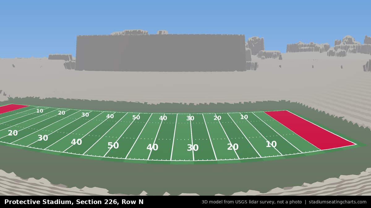 View from Protective Stadium Section 226, Row N, looking toward the field