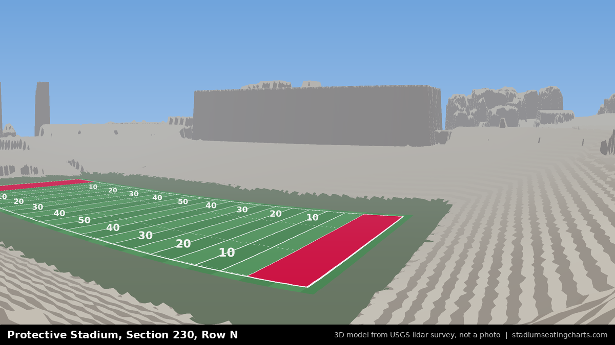 View from Protective Stadium Section 230, Row N, looking toward the field