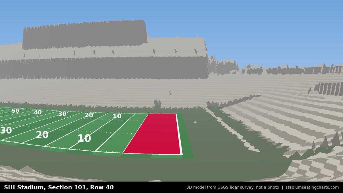 View from SHI Stadium Section 101, Row 40, looking toward the field