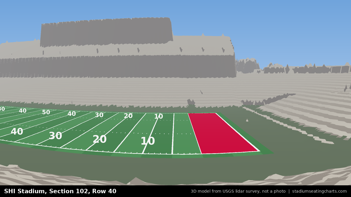 View from SHI Stadium Section 102, Row 40, looking toward the field