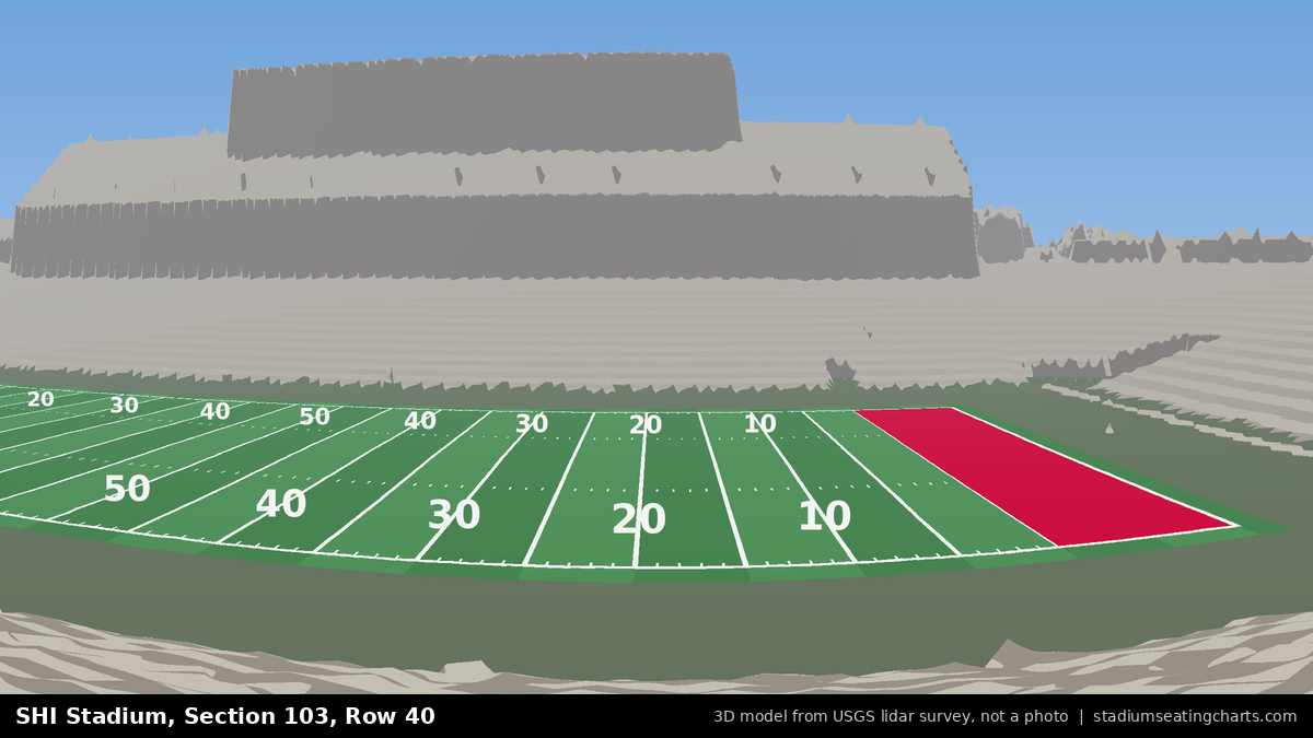 View from SHI Stadium Section 103, Row 40, looking toward the field