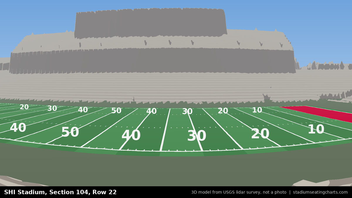 View from SHI Stadium Section 104, Row 22, looking toward the field