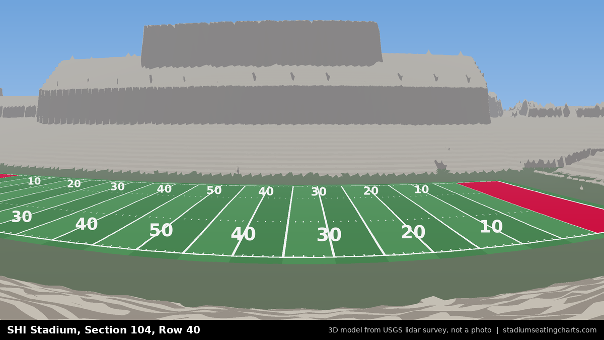 View from SHI Stadium Section 104, Row 40, looking toward the field