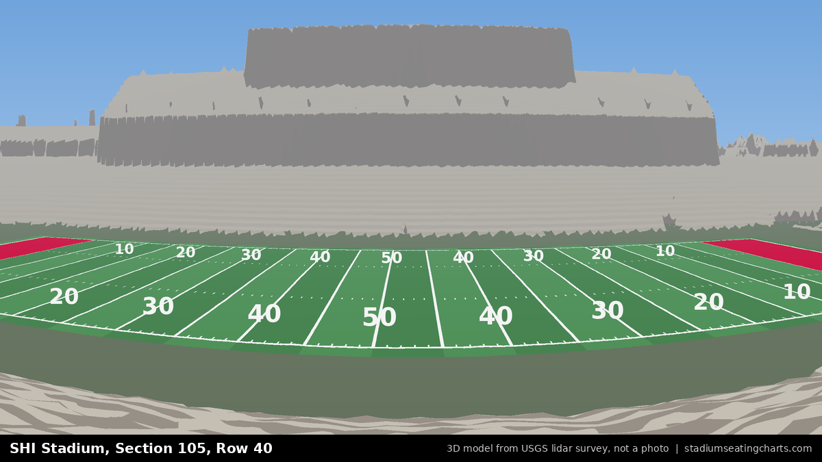 View from SHI Stadium Section 105, Row 40, looking toward the field
