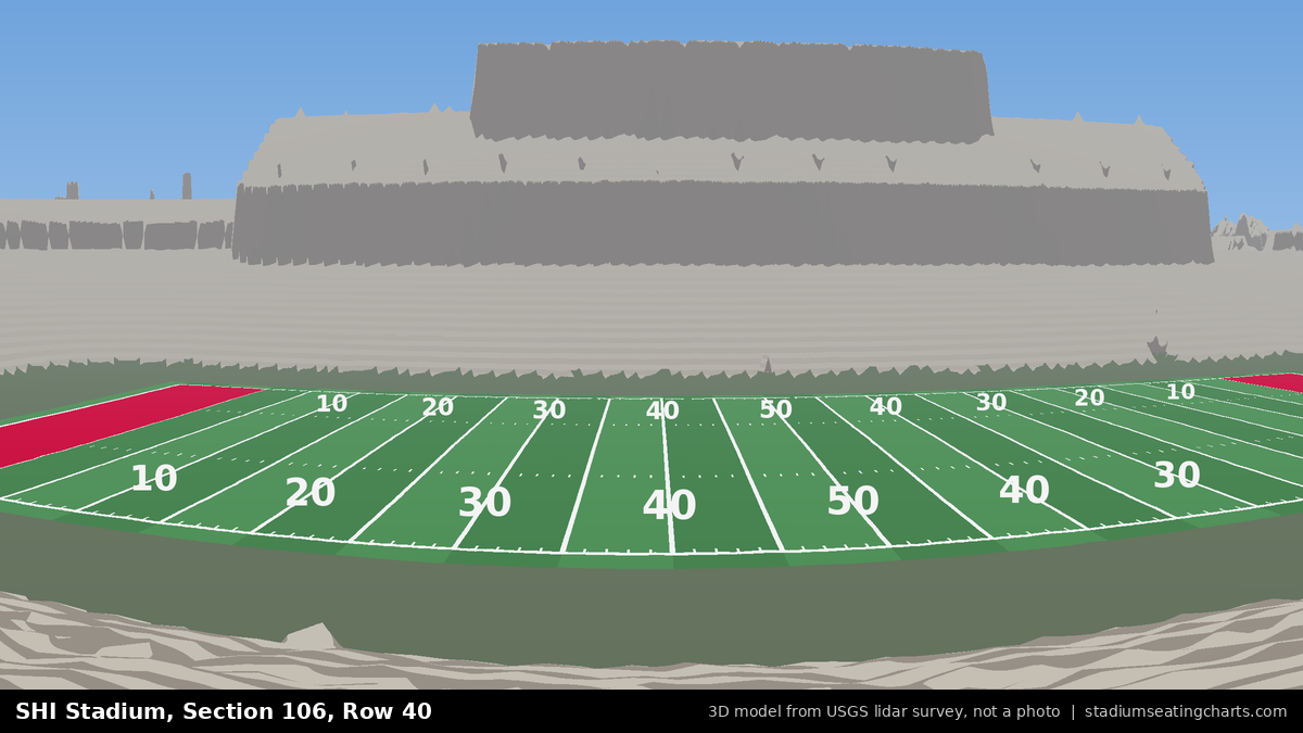 View from SHI Stadium Section 106, Row 40, looking toward the field