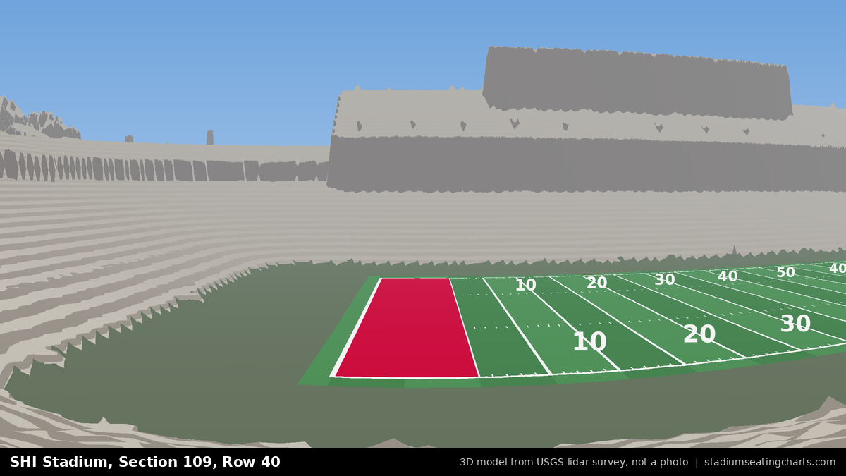 View from SHI Stadium Section 109, Row 40, looking toward the field