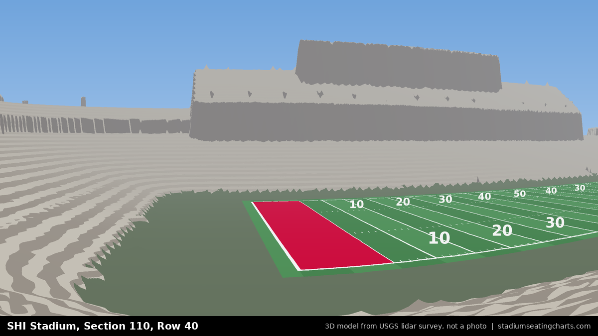 View from SHI Stadium Section 110, Row 40, looking toward the field