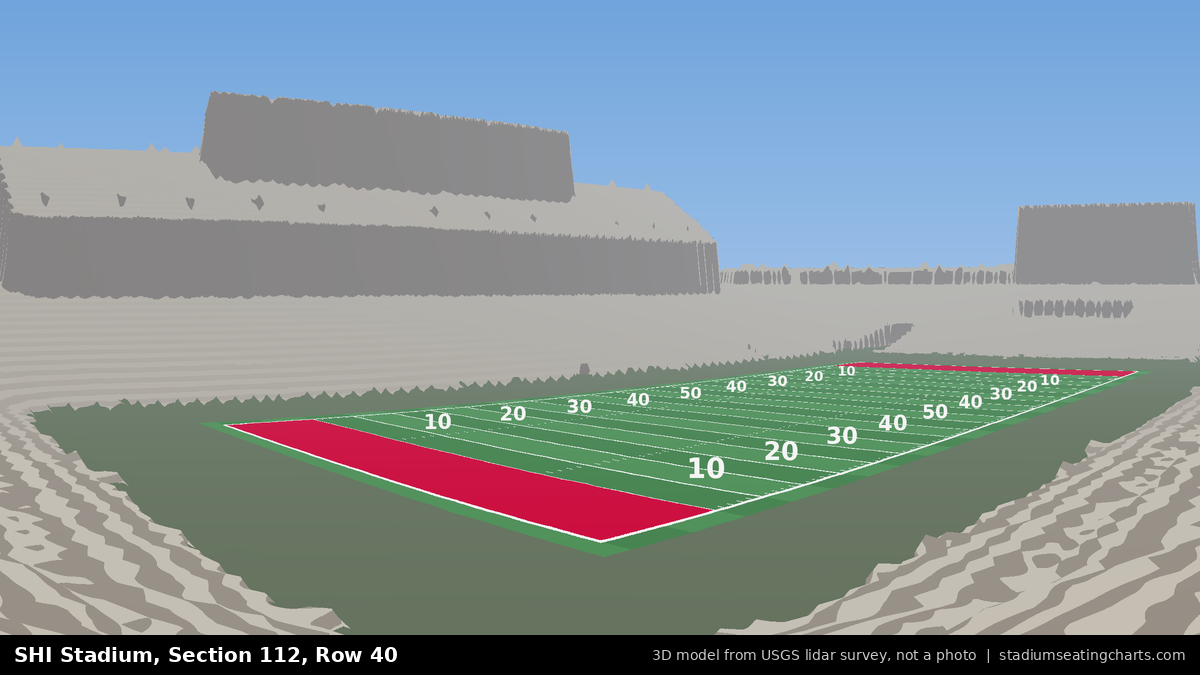 View from SHI Stadium Section 112, Row 40, looking toward the field