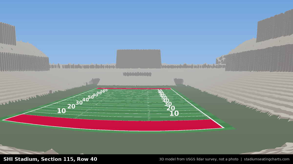 View from SHI Stadium Section 115, Row 40, looking toward the field