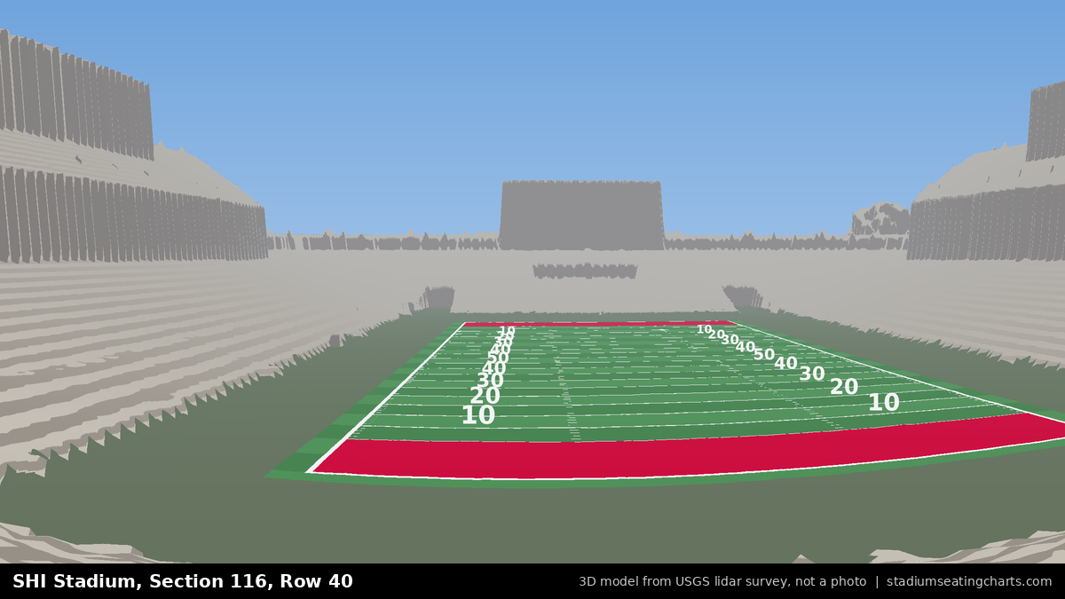 View from SHI Stadium Section 116, Row 40, looking toward the field