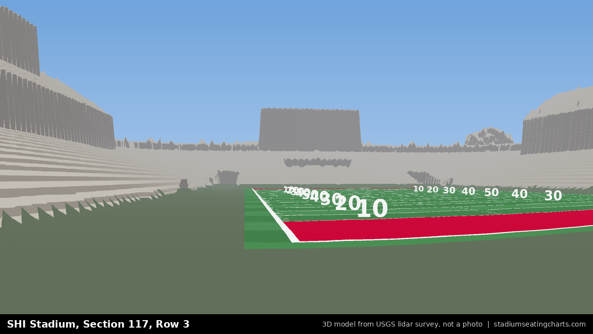 View from SHI Stadium Section 117, Row 3, looking toward the field