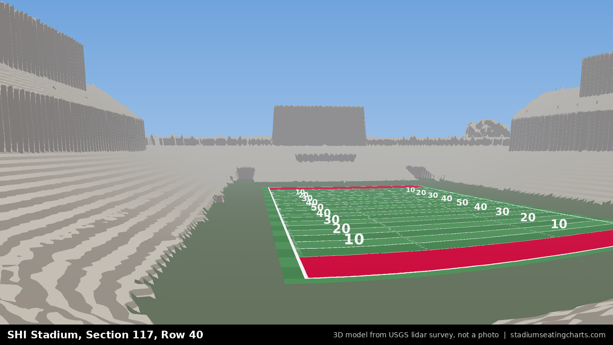 View from SHI Stadium Section 117, Row 40, looking toward the field