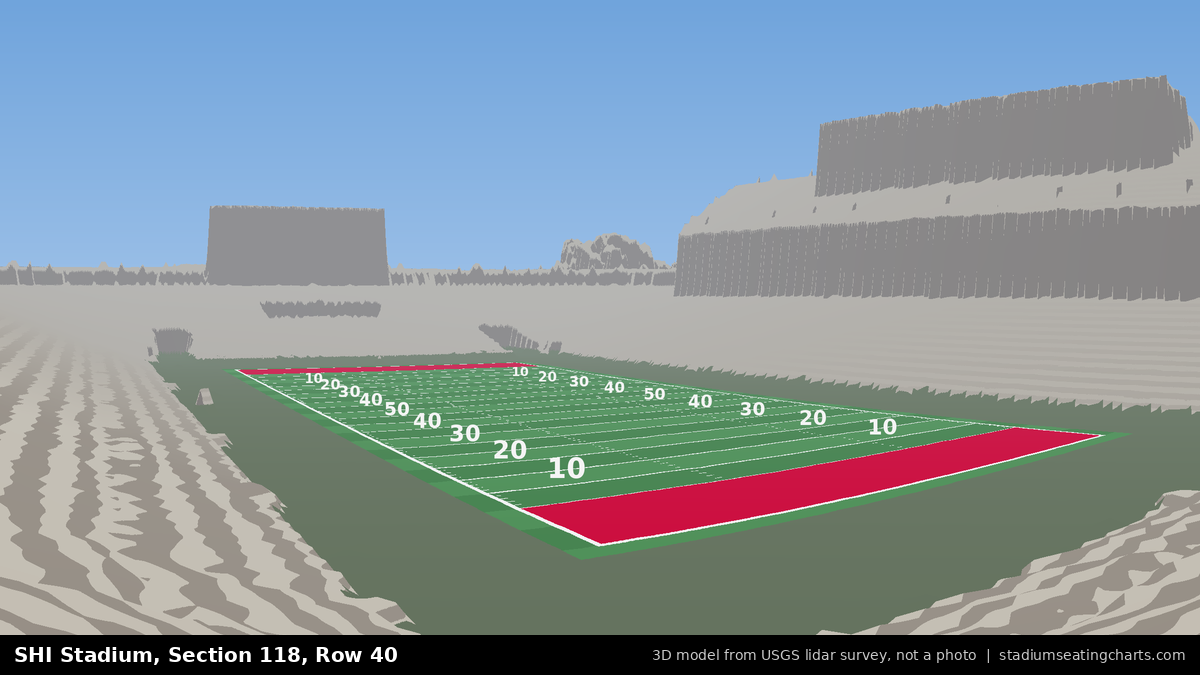 View from SHI Stadium Section 118, Row 40, looking toward the field