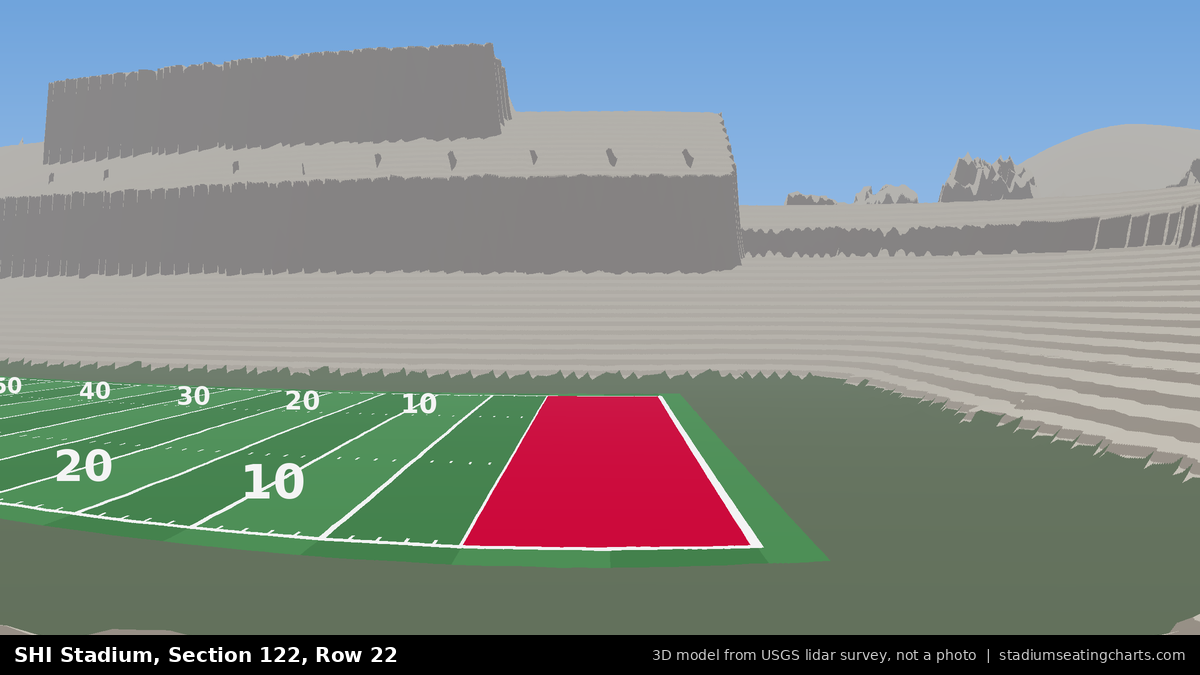 View from SHI Stadium Section 122, Row 22, looking toward the field