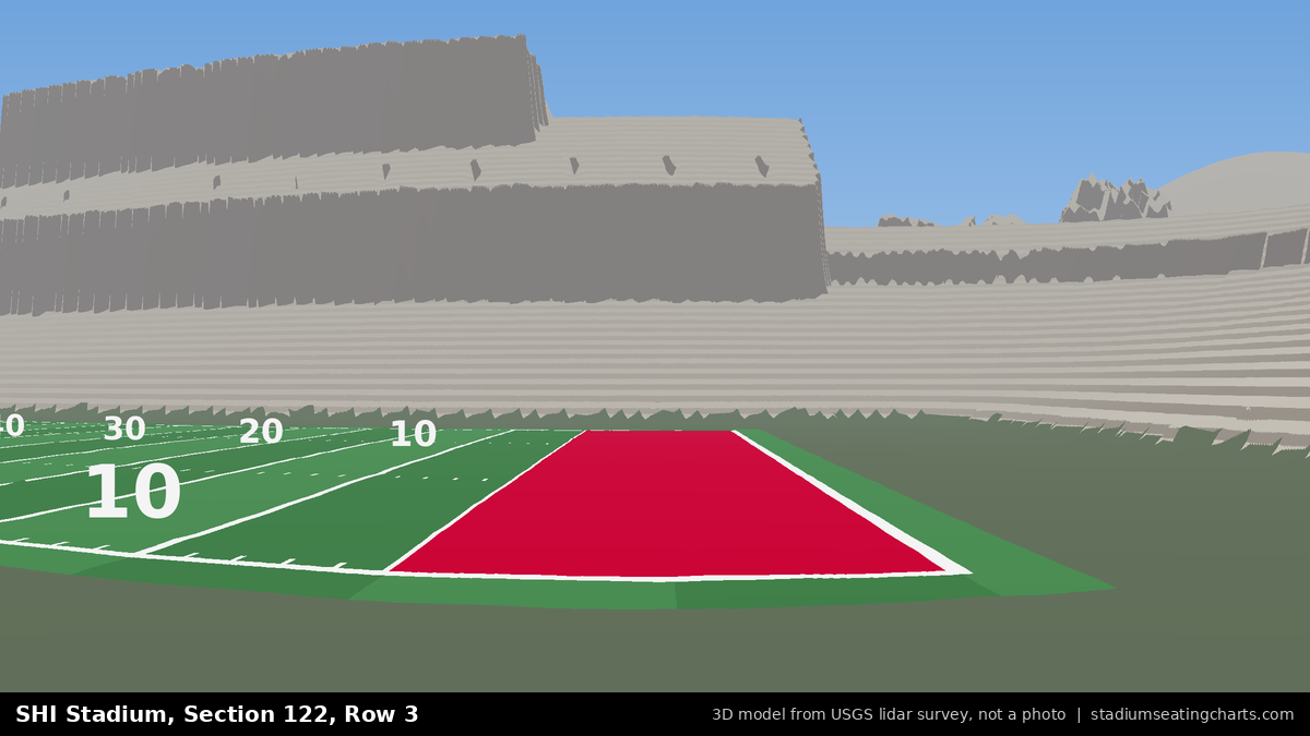 View from SHI Stadium Section 122, Row 3, looking toward the field