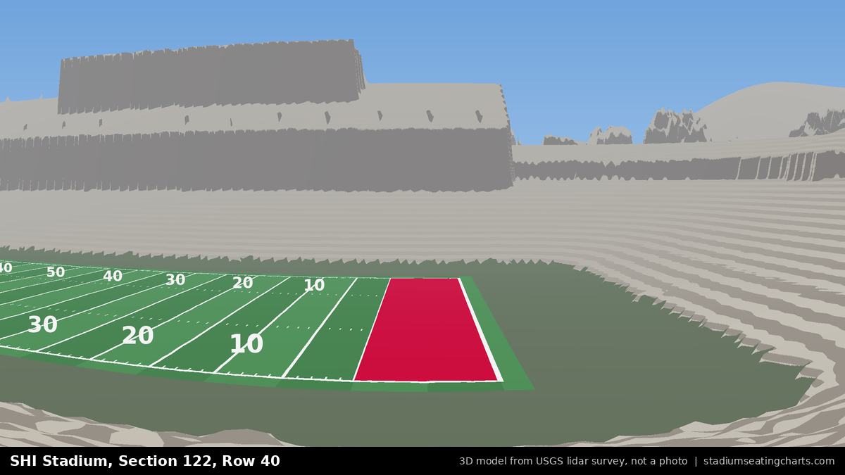 View from SHI Stadium Section 122, Row 40, looking toward the field
