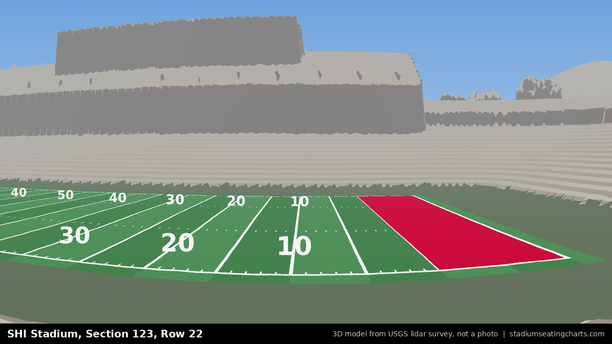 View from SHI Stadium Section 123, Row 22, looking toward the field