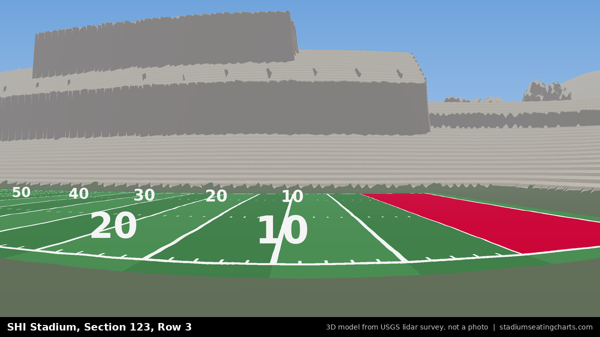 View from SHI Stadium Section 123, Row 3, looking toward the field
