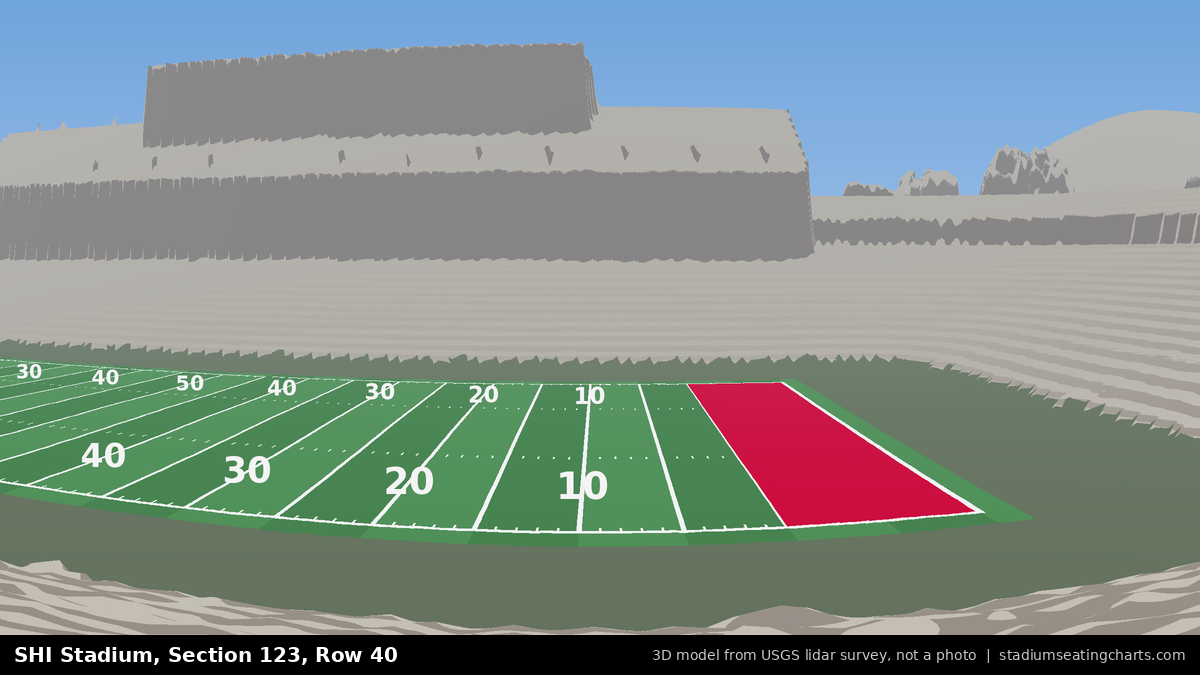 View from SHI Stadium Section 123, Row 40, looking toward the field