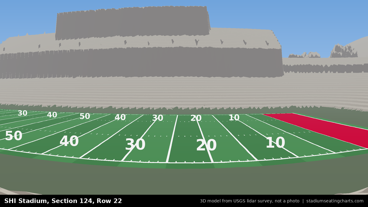 View from SHI Stadium Section 124, Row 22, looking toward the field