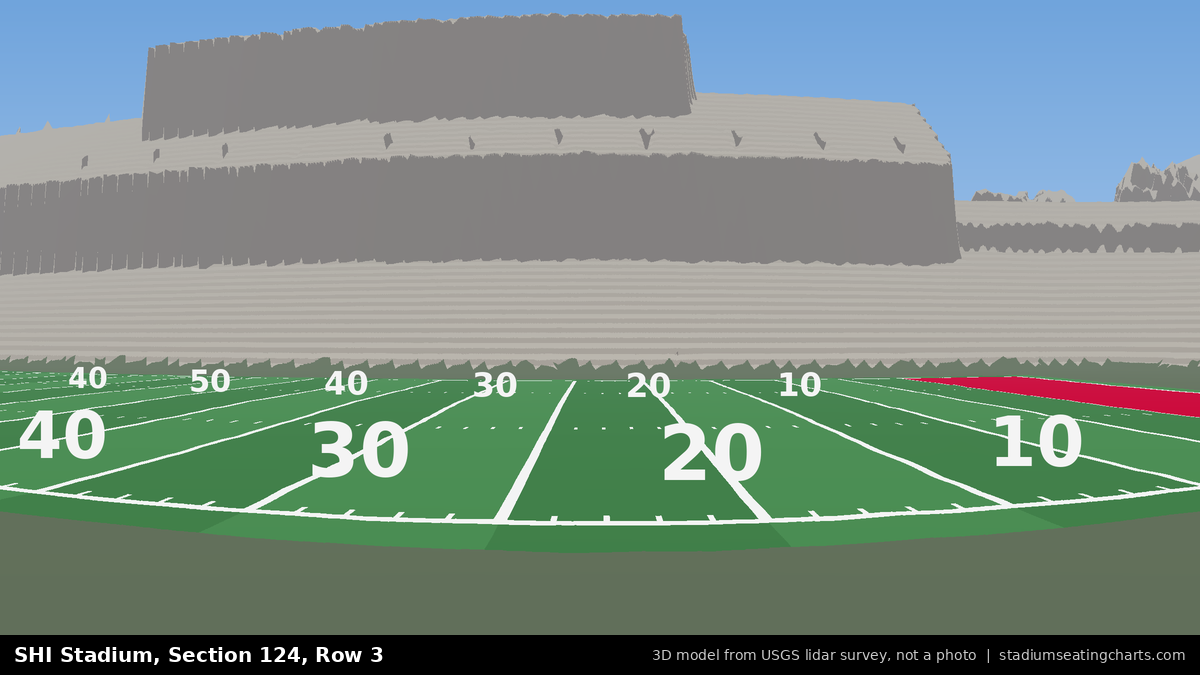 View from SHI Stadium Section 124, Row 3, looking toward the field