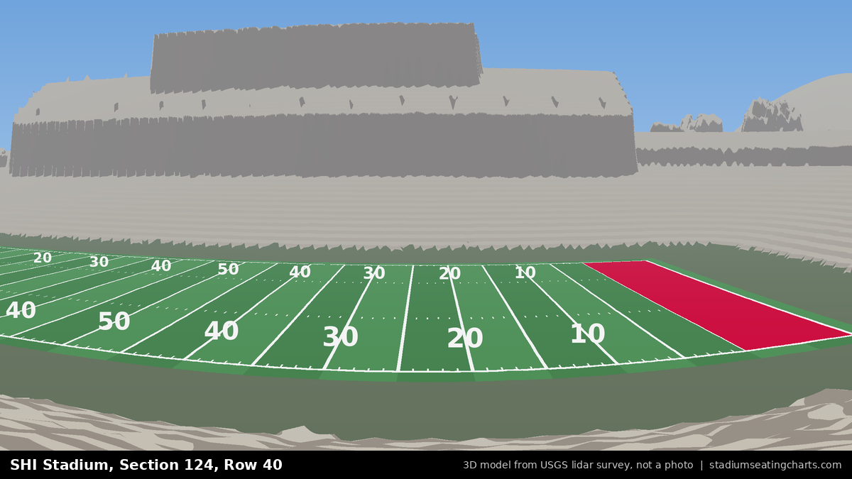View from SHI Stadium Section 124, Row 40, looking toward the field