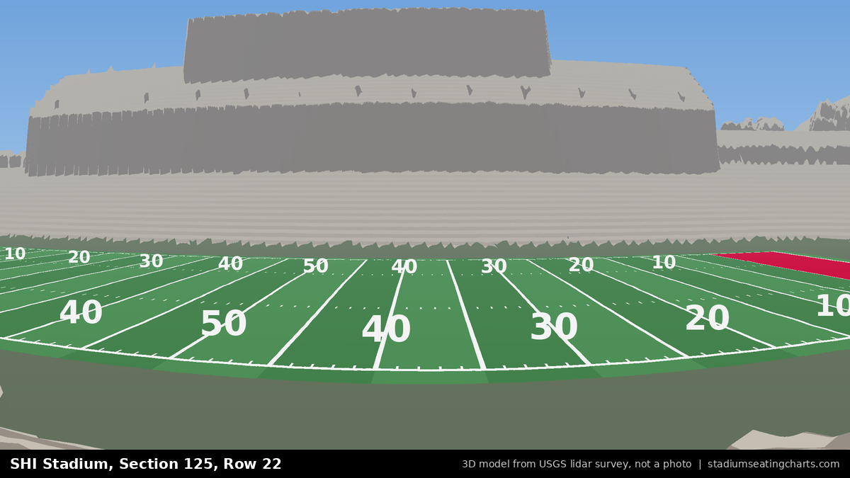 View from SHI Stadium Section 125, Row 22, looking toward the field