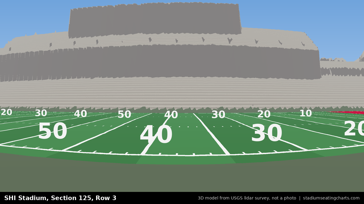 View from SHI Stadium Section 125, Row 3, looking toward the field