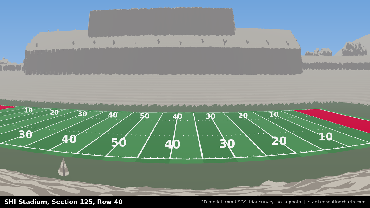 View from SHI Stadium Section 125, Row 40, looking toward the field