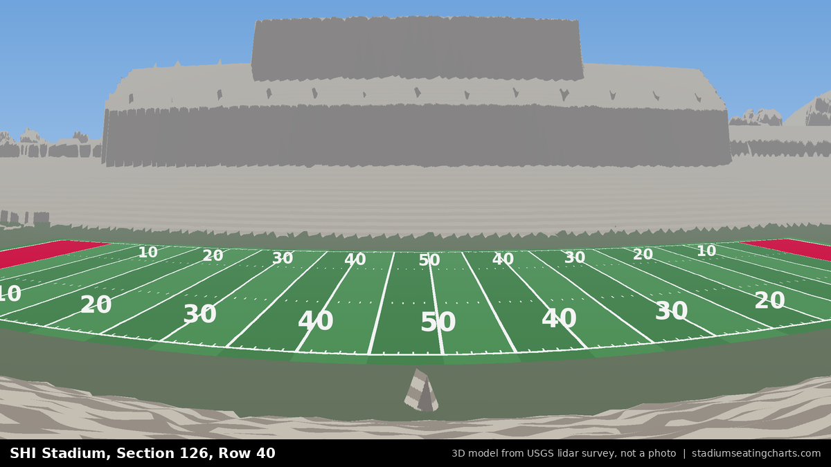 View from SHI Stadium Section 126, Row 40, looking toward the field