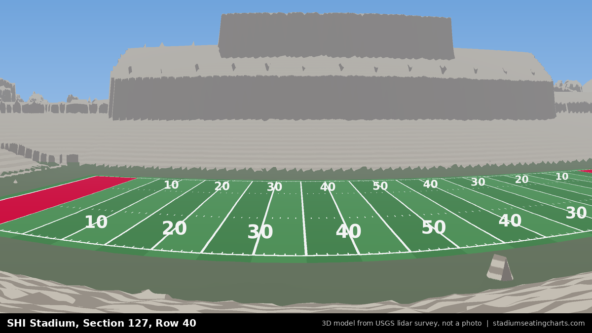 View from SHI Stadium Section 127, Row 40, looking toward the field