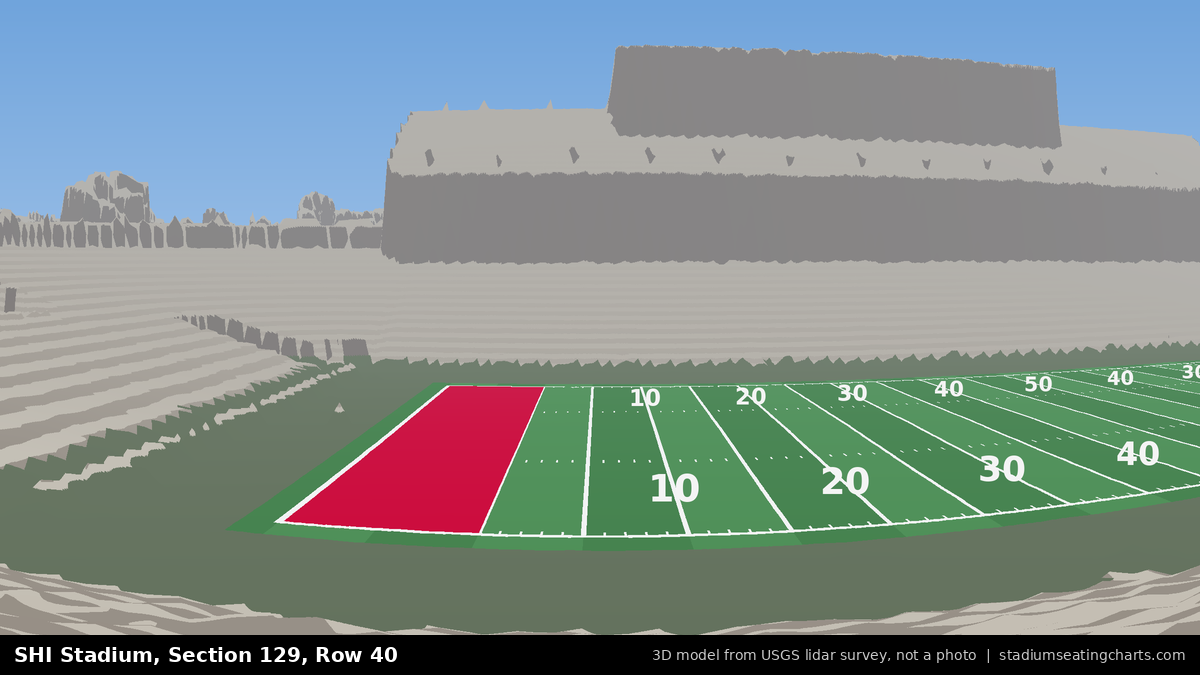 View from SHI Stadium Section 129, Row 40, looking toward the field