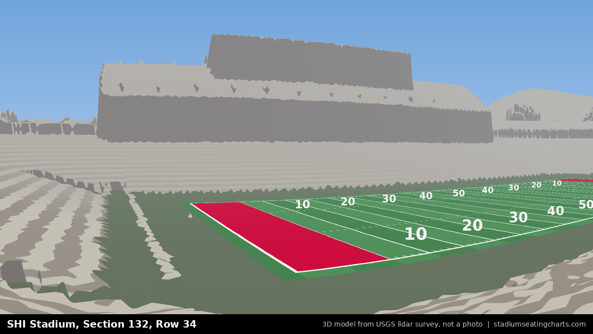 View from SHI Stadium Section 132, Row 34, looking toward the field