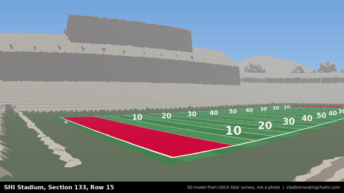 View from SHI Stadium Section 133, Row 15, looking toward the field