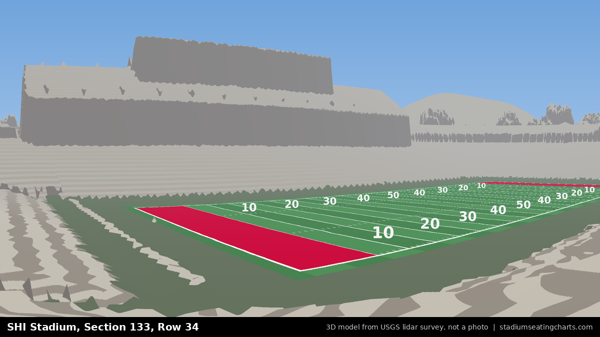 View from SHI Stadium Section 133, Row 34, looking toward the field