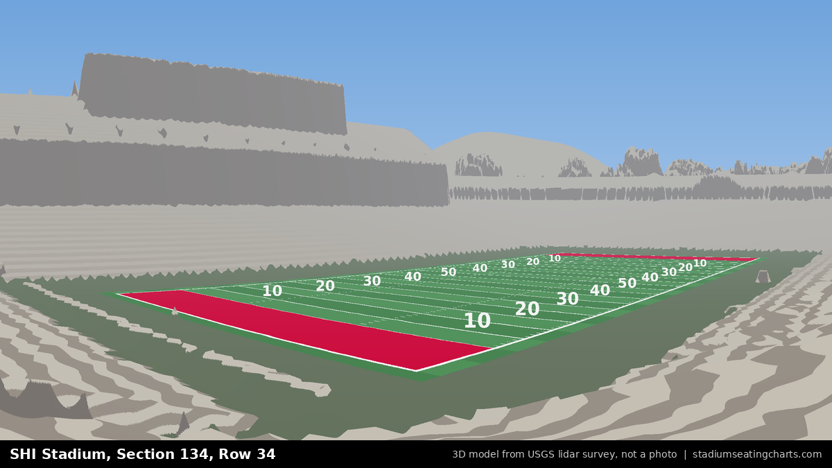 View from SHI Stadium Section 134, Row 34, looking toward the field