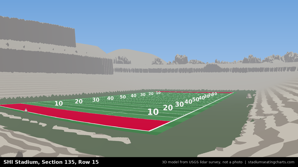 View from SHI Stadium Section 135, Row 15, looking toward the field