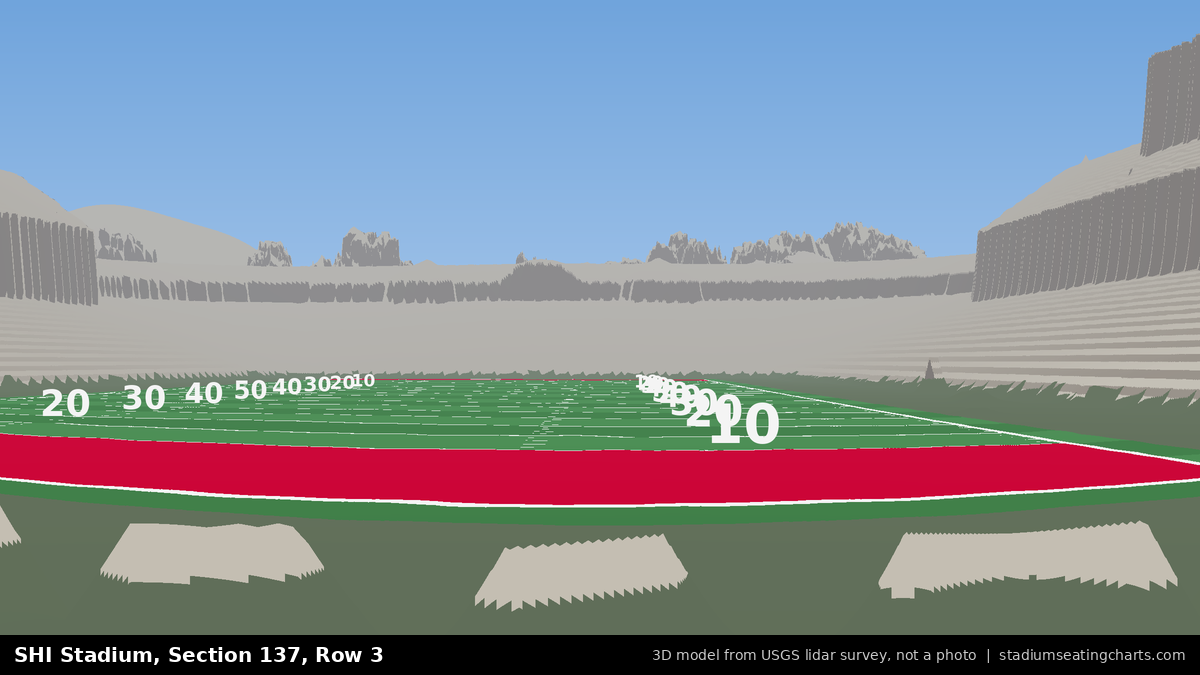 View from SHI Stadium Section 137, Row 3, looking toward the field