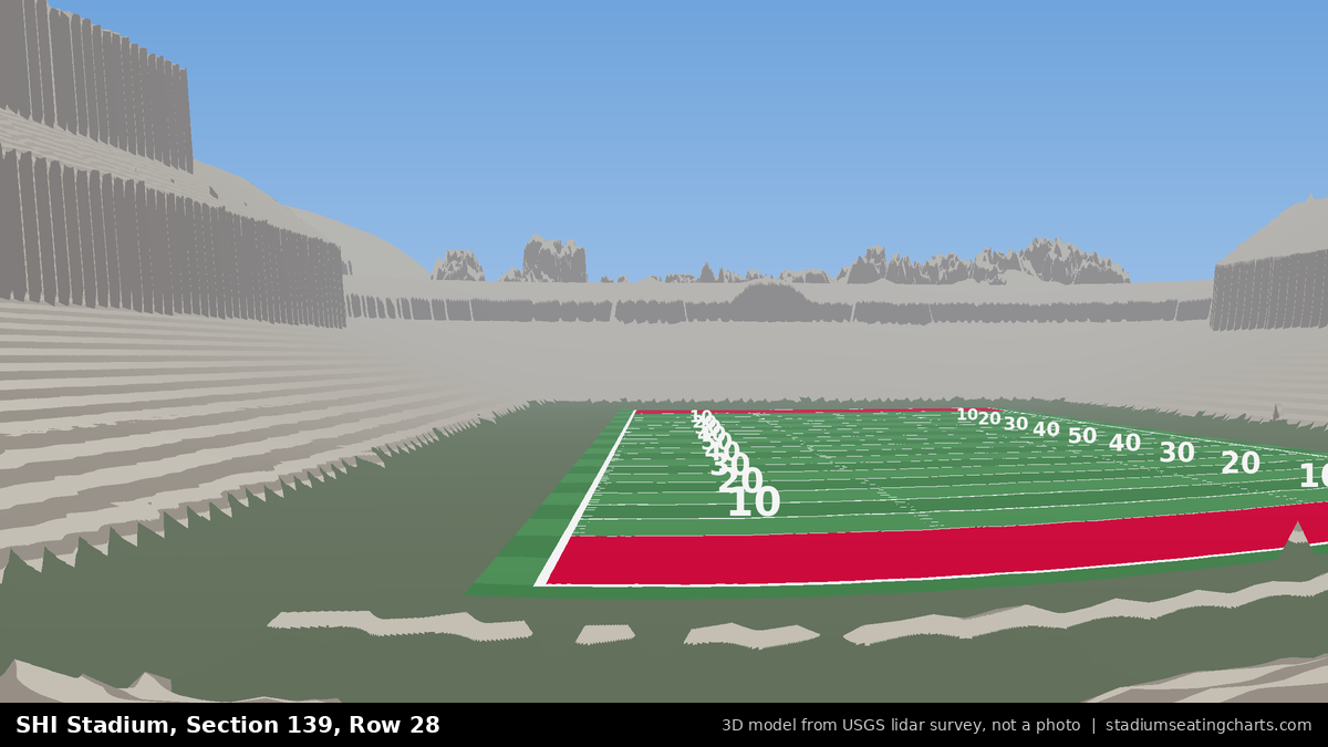 View from SHI Stadium Section 139, Row 28, looking toward the field